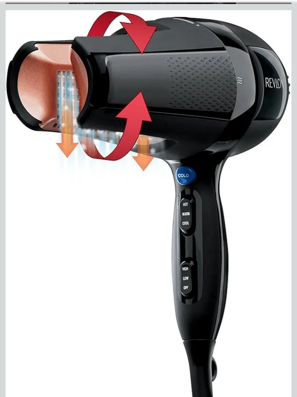 Revlon Pro Collection 1875W 360 Surround Ceramic Hair Dryer, Black
